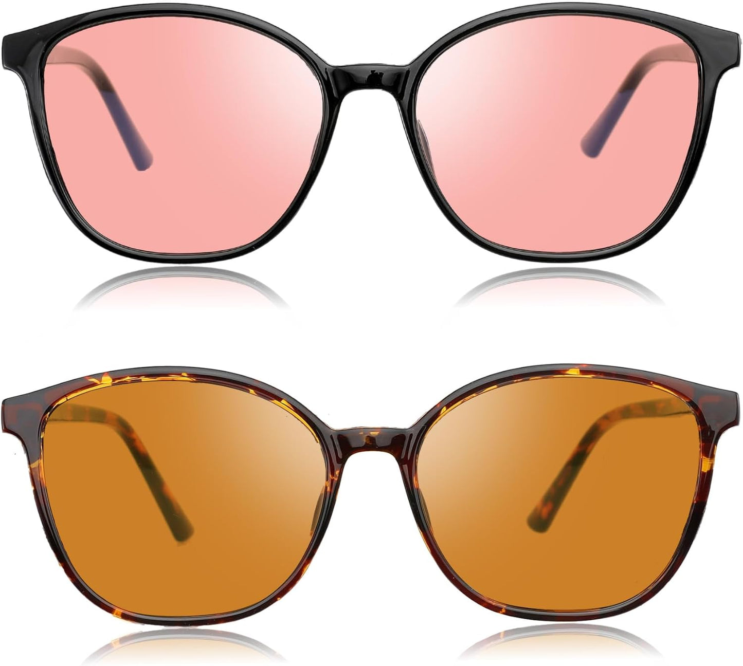 Indoor and Outdoor Fluorescent Blue Light Blocking Glasses