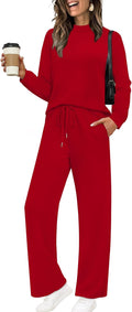 SAMPEEL Two Piece Sets for Women Mock Neck Matching Sets - Comfy