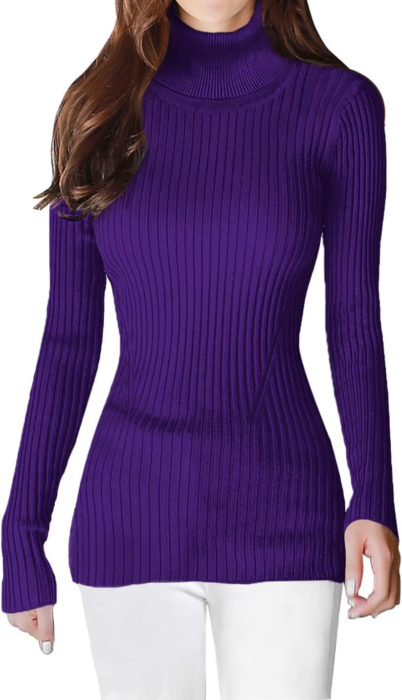 v28 Turtleneck Ribbed Sweaters for Women - Cute and Sexy Style
