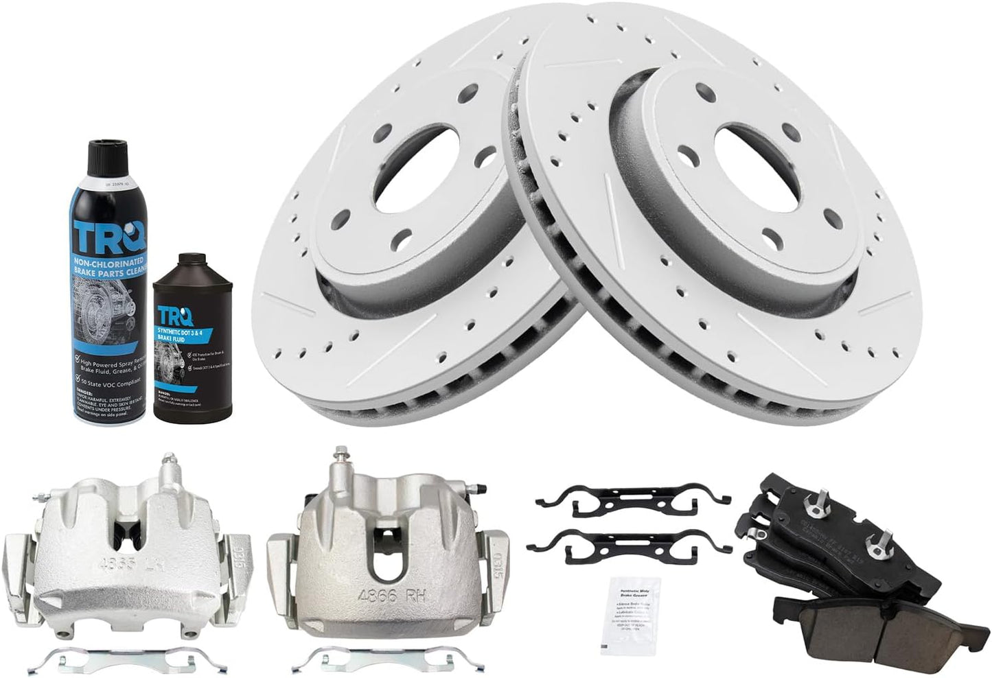 TRQ Front Performance Brake Pad & Rotor Kit for Dodge Durango