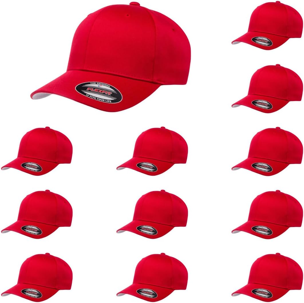 Flexfit Wooly Combed Premium 6-Panel Baseball Cap for Comfort