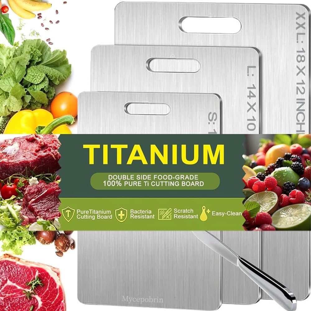 Katuchef Titanium Cutting Board - Non Toxic and Easy to Clean