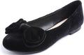 Feversole Women's Round Toe Bow Trim Ballet Flats - Classic Cute Style