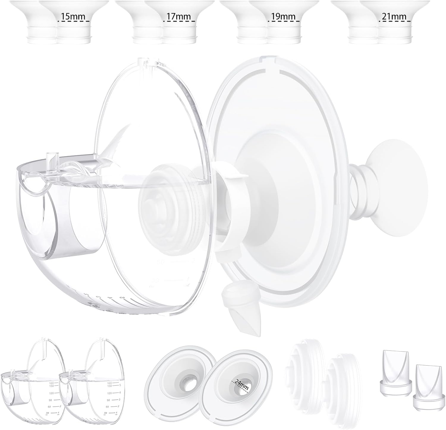 Two Complete Sets Compatible with Momcozy M5 Breast Pump Parts