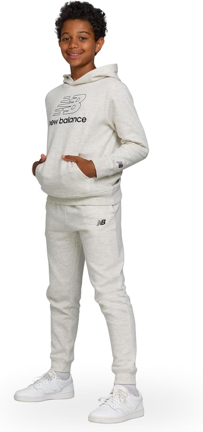 New Balance Boys Athletic Fleece Hoodie & Joggers Set for Active Kids
