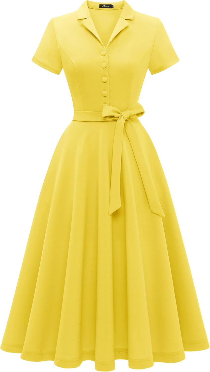 Wedtrend Women's Vintage Tea Dress for Cocktail and Casual Wear
