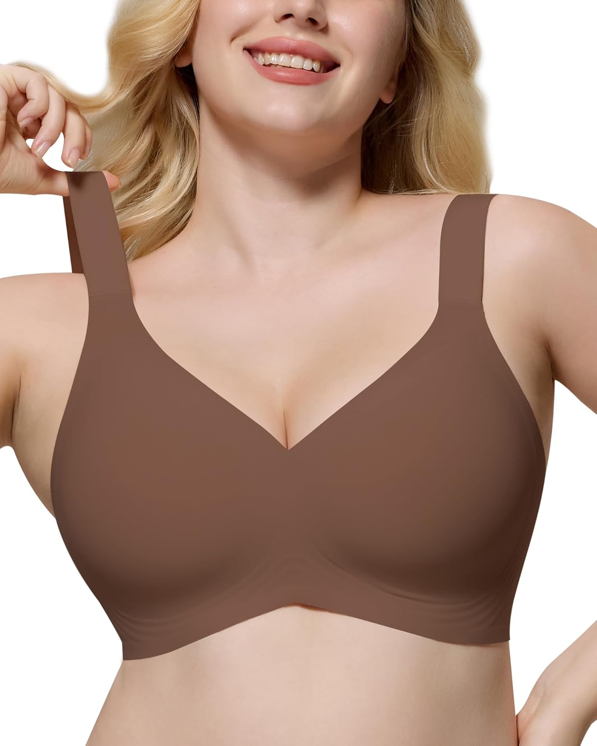 HORISUN Wireless Seamless Bra for Women with Full Coverage Support