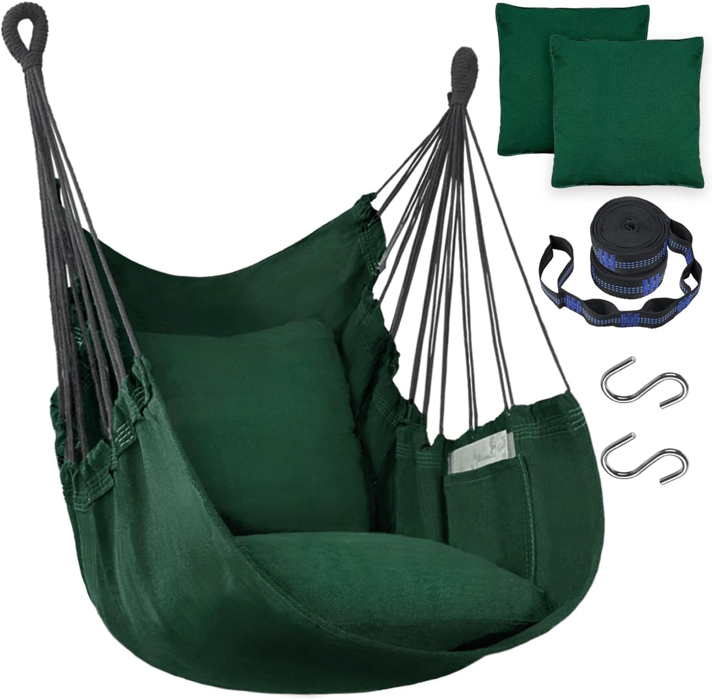 Halalona Hammock Chair - Durable Hanging Swing with Cushions