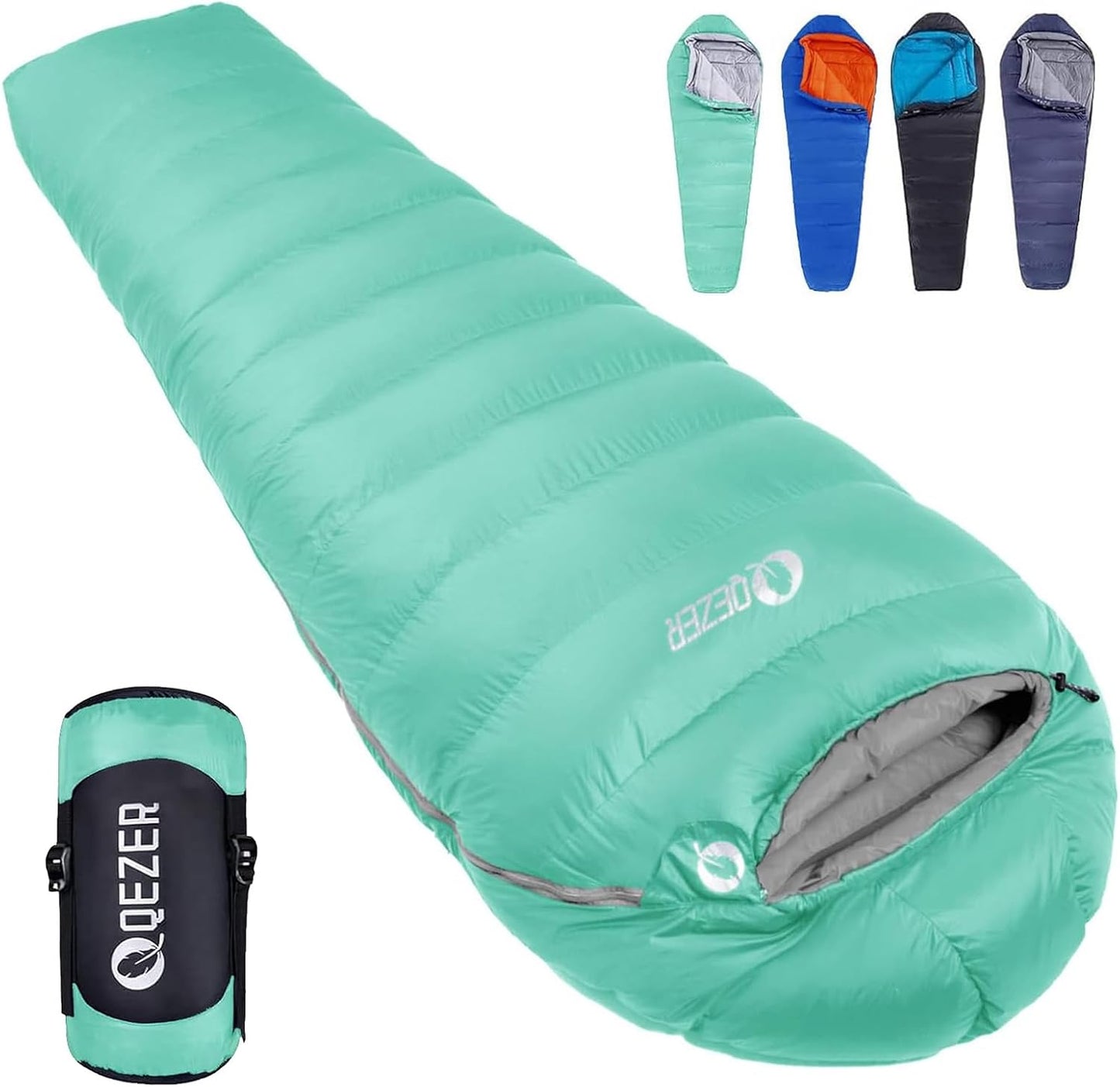 Down Sleeping Bag for Adults 0F 10F 15F 20F for Cold Weather