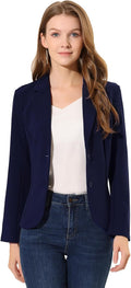 Allegra K Women's Work Office Blazer - Fitted Stretch Jacket Jackets