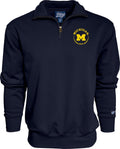 Blue 84 Michigan Wolverines Quarter Zip Sweatshirt - Left Chest Logo