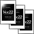 Homeforia 14x22 Picture Frame Black - Matte Gallery Frame
