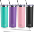 koodee 20 oz Stainless Steel Skinny Tumblers (4 Pack) - Insulated