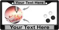 Custom Black Powder-Coated Metal License Plate Frame - Durable
