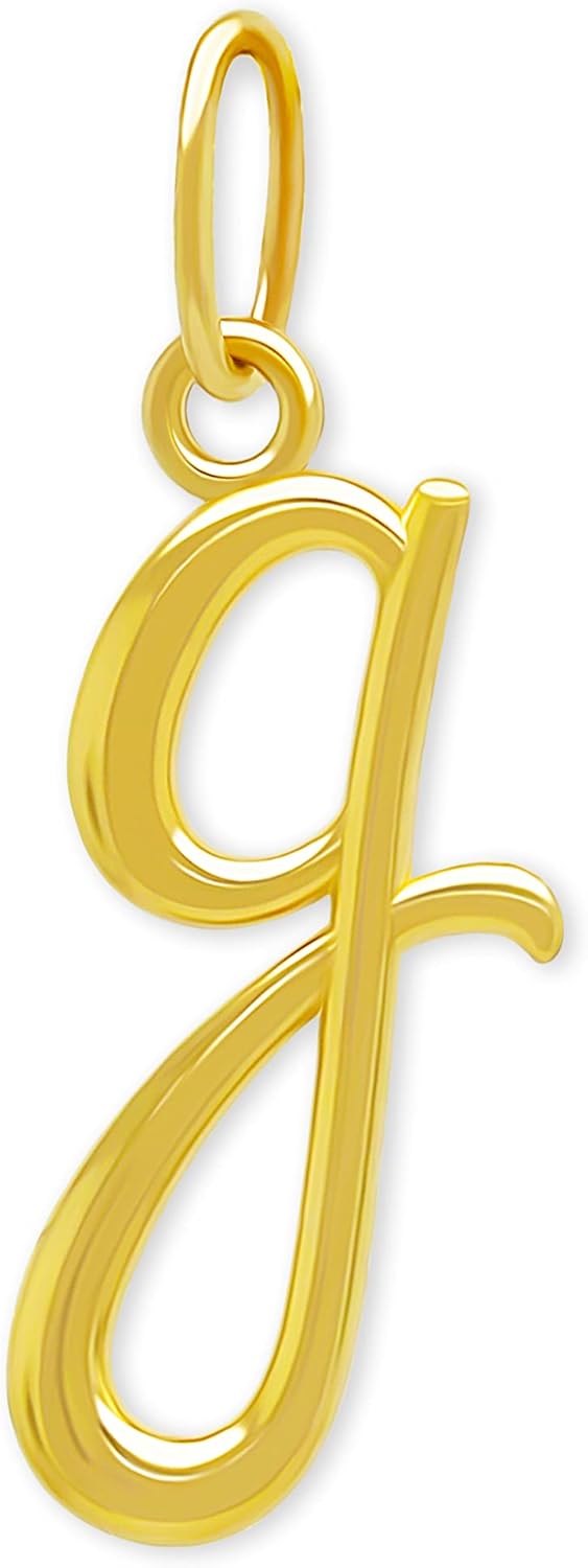 Charm America Small Initial Charm Necklace in 10 Karat Gold