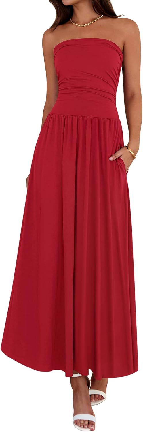 BTFBM Summer Maxi Dresses for Women with Pockets and Style