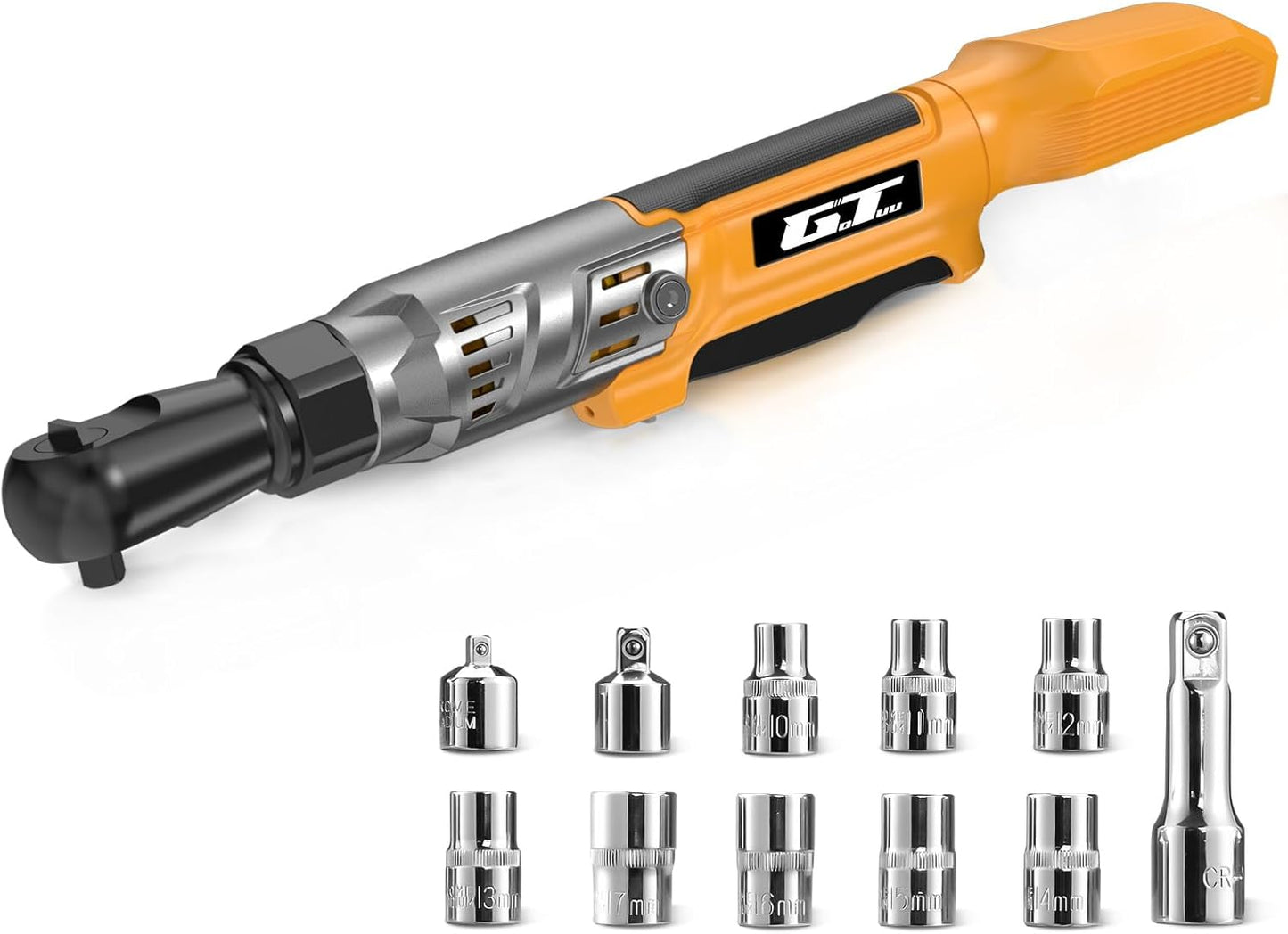 GOTUU 3/8 Cordless Ratchet Wrench with 74Ft-Lbs Power Tool