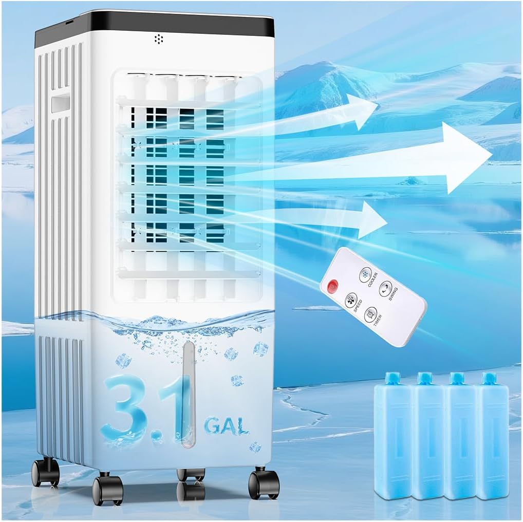 Evaporative Air Cooler 3-IN-1 Portable AC for Home & Office