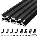 4Pack 2020 V-Slot 1220mm Black Aluminum Extrusion - Versatile Linear