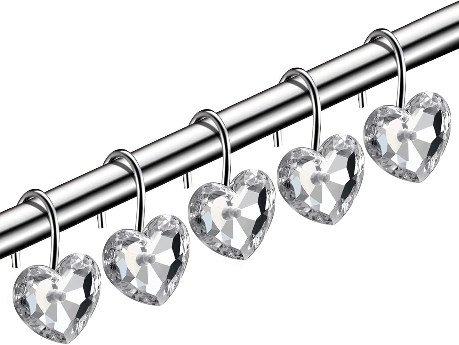 Crystal Bling Shower Curtain Hooks by HBlife