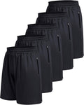 Athletic Basketball Mens Shorts with Zipper Pockets - Lightweight gym
