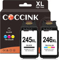 COCCINK 245 XL 246 XL Ink Cartridge Combo for Canon Printers