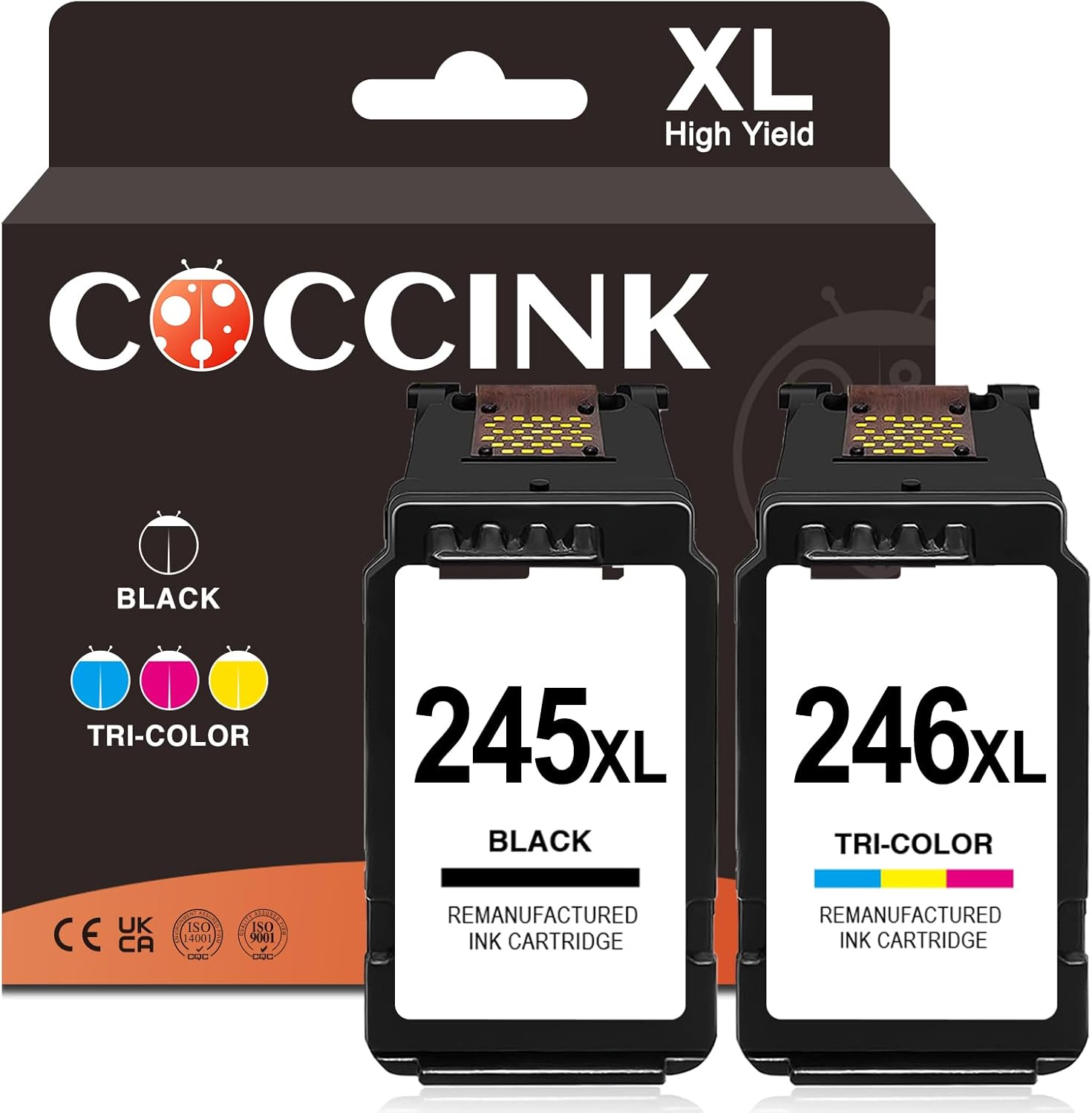 COCCINK 245 XL 246 XL Ink Cartridge Combo for Canon Printers
