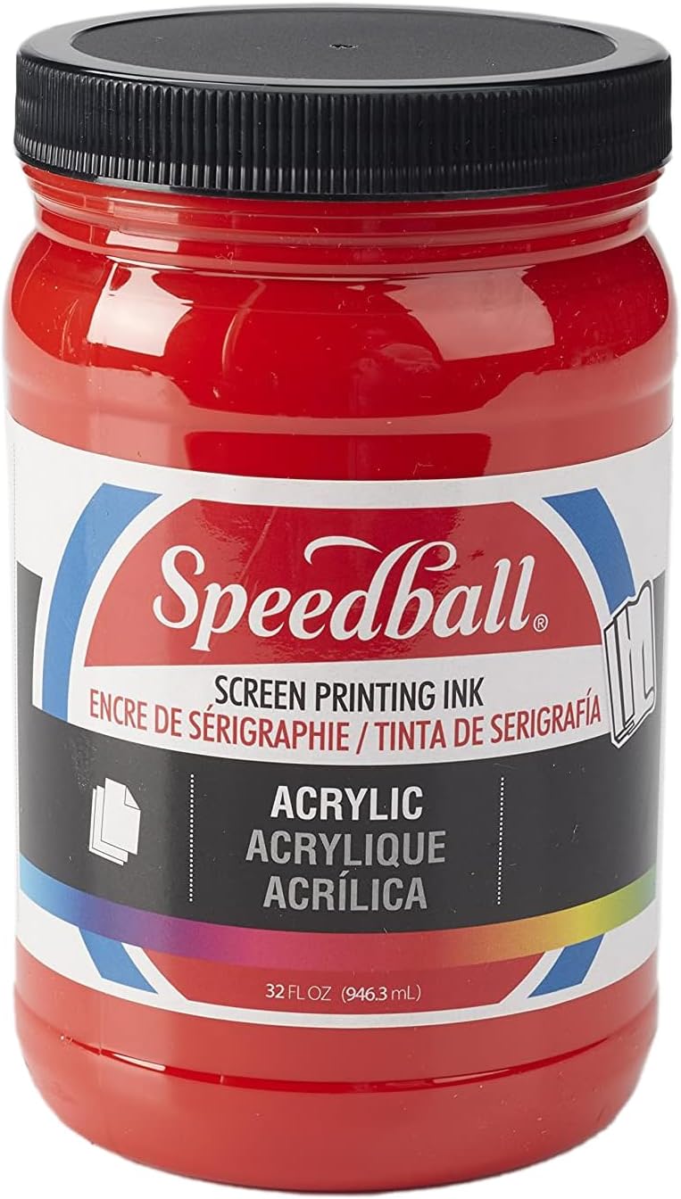 Speedball Acrylic Screen Printing Ink in Medium Red, 32 fl. oz