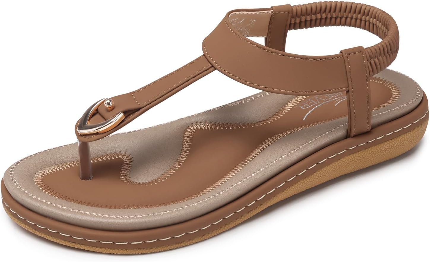 SHIBEVER Womens Sandals Summer Flat: Comfortable T-Strap Flip Flops