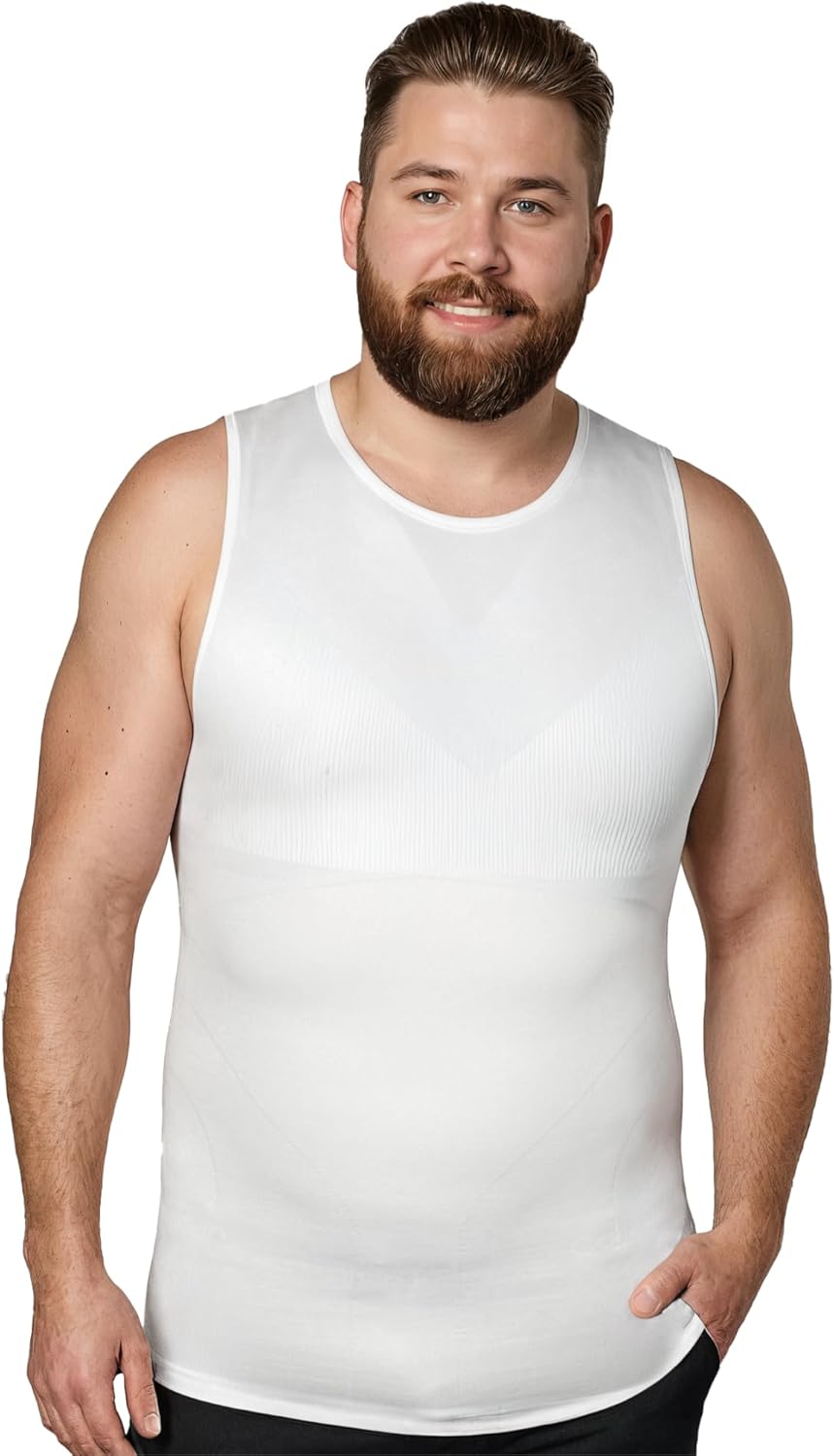 QORE LOGIQ Gynecomastia Compression Shirt for Men - Slimming Tank