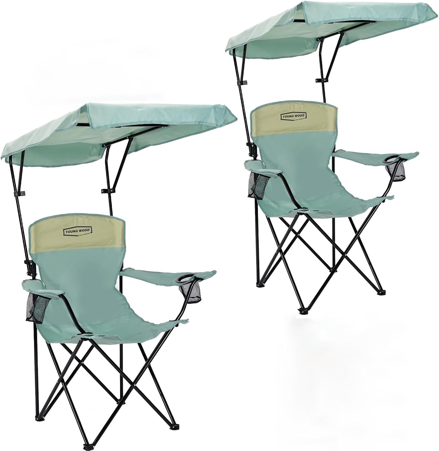 Portable Camping Chair with Shade Canopy for Outdoor Comfort