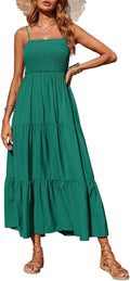 PRETTYGARDEN Women's Summer Maxi Dress - Flowy Boho Sundress Jewelry