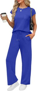WIHOLL 2 Piece Summer Lounge Set for Women - Travel-Ready Comfort