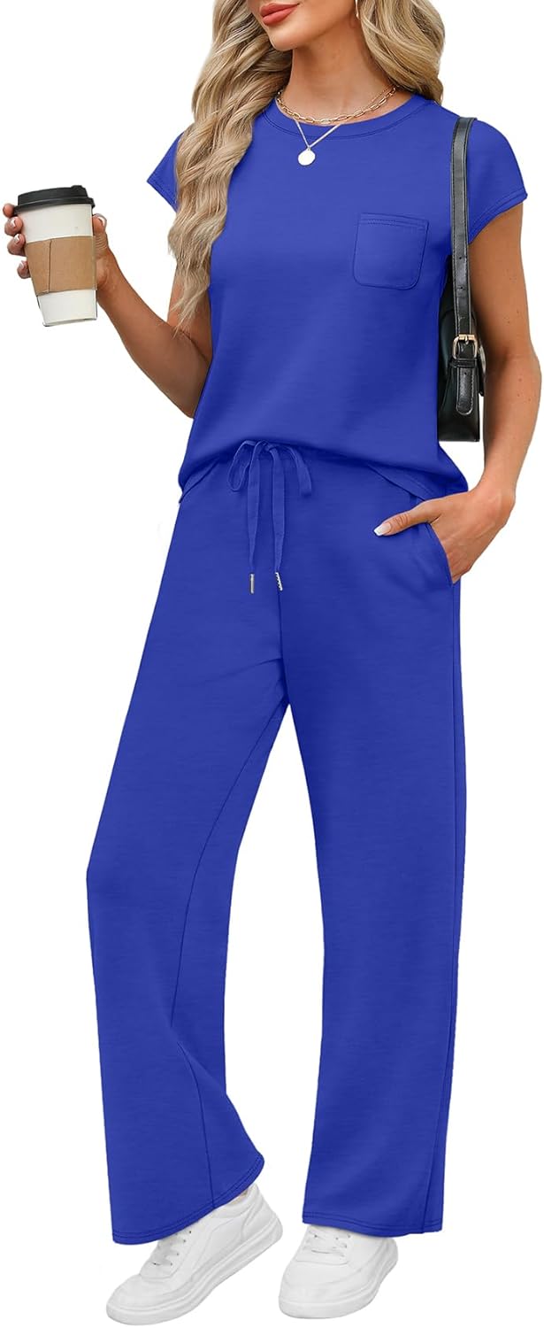 Casual Summer Travel Outfits for Women - 2 Piece Lounge Set