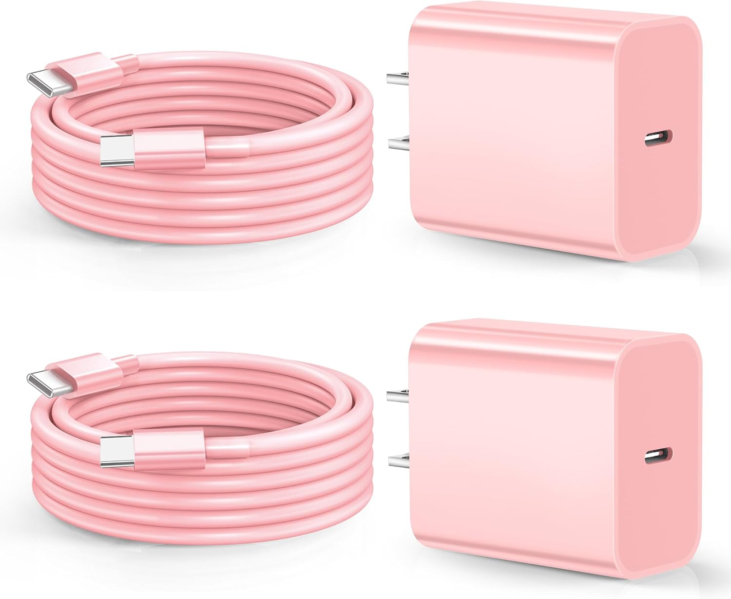 Fast Charge & Tangle-Free: Dayaoncy 20W Charger + 2x 10ft Cables