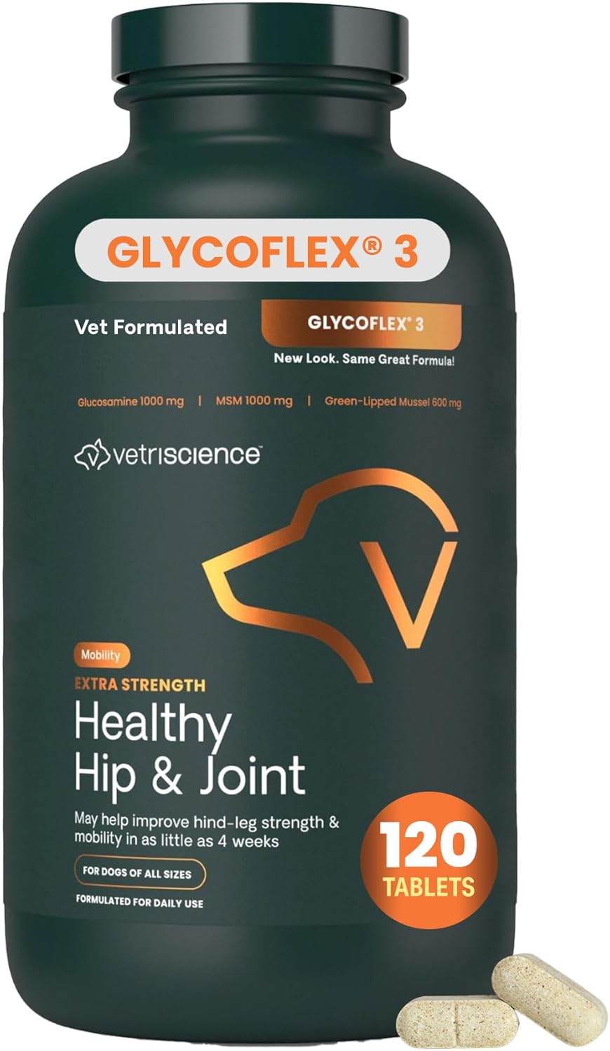 VetriScience Extra Strength Healthy Hip & Joint Chewable Tablets