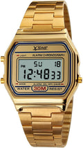 Digital Sports Watch Men Women Water Resistant Stainless Steel Band