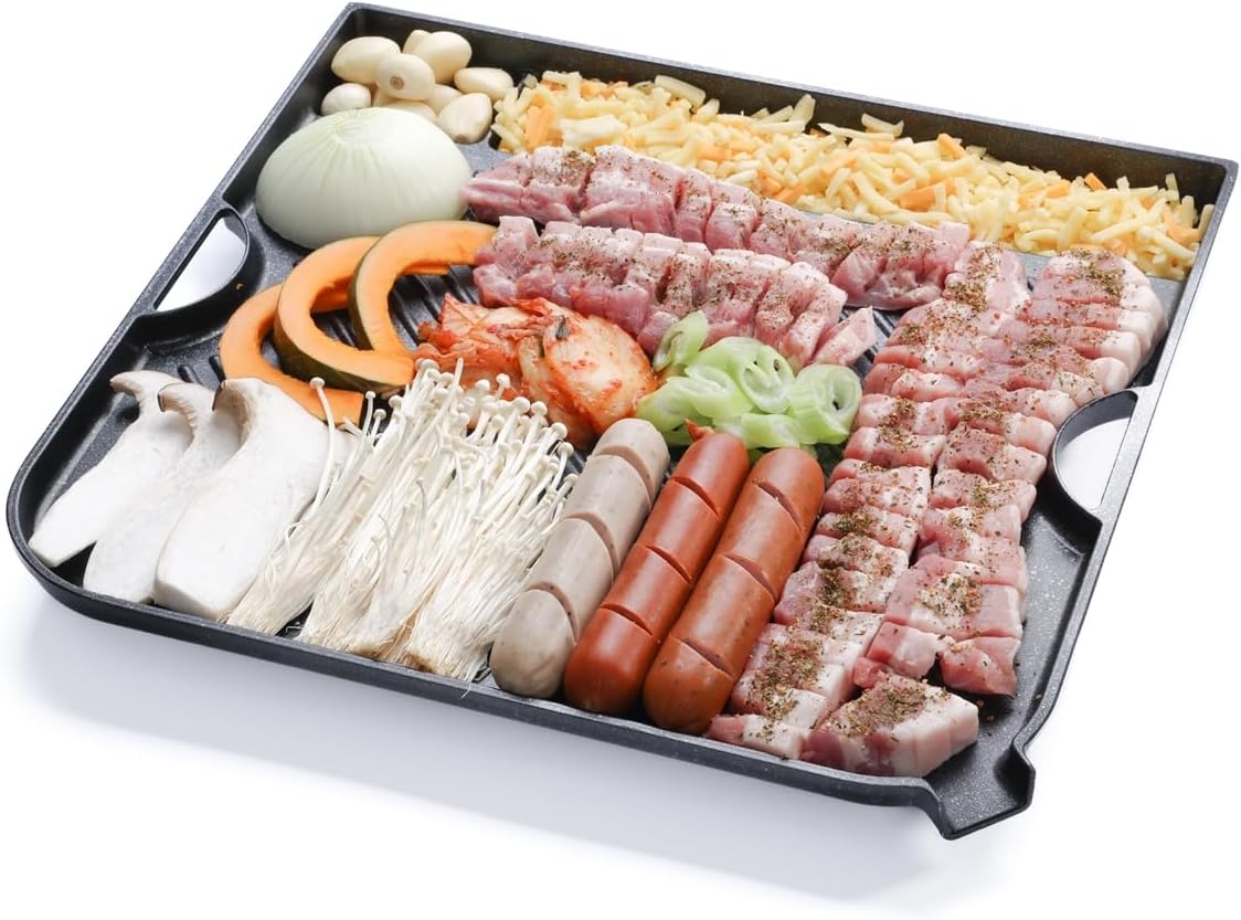 Master Grill Pro Korean BBQ Grill Pan - Smokeless Nonstick Cooking