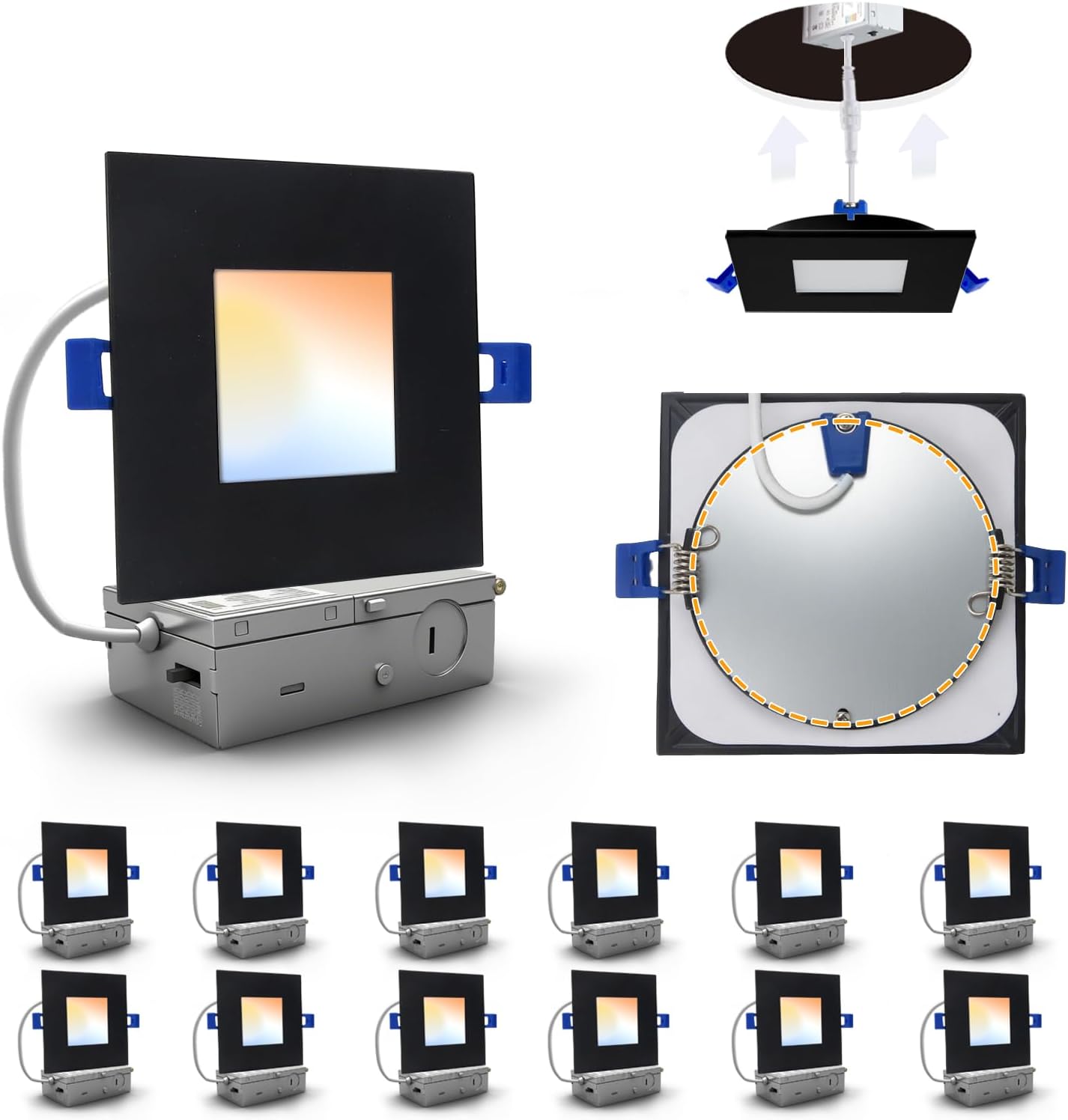 Adetu 4 inch Square Led Recessed Lighting for Modern Spaces