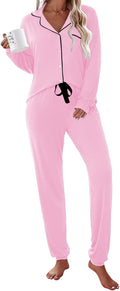 Ekouaer Pajamas Set for Women - Long Sleeve Soft Modal Two-Piece