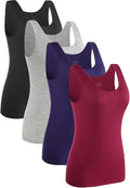 Rosyline Womens Sleeveless Tank Tops Layering Tanks Undershirt 3-4