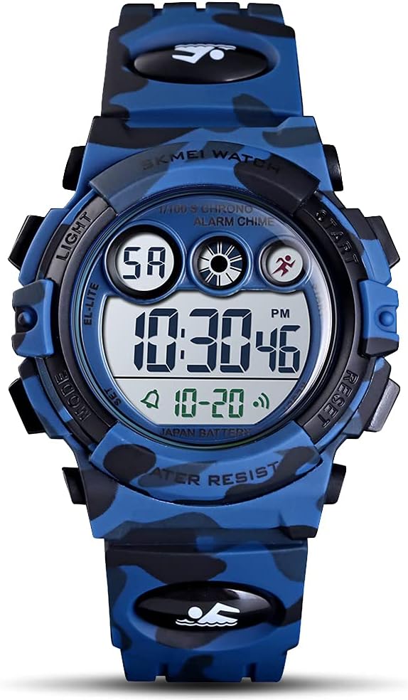 Kids Digital Sports Watch - Waterproof, Alarm, Stopwatch