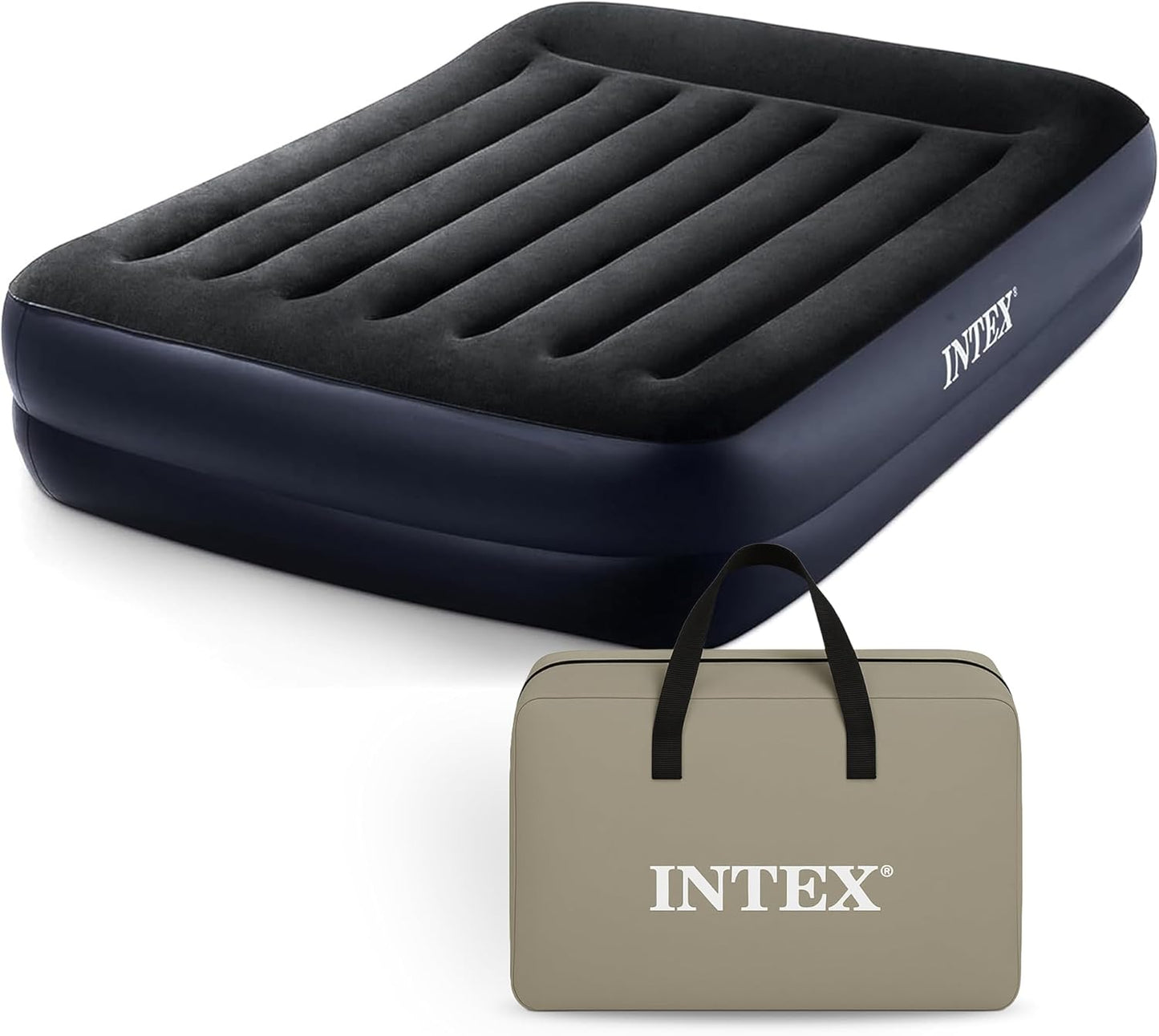 Intex Air Mattress with Built-in Pump and Pillow for Comfort