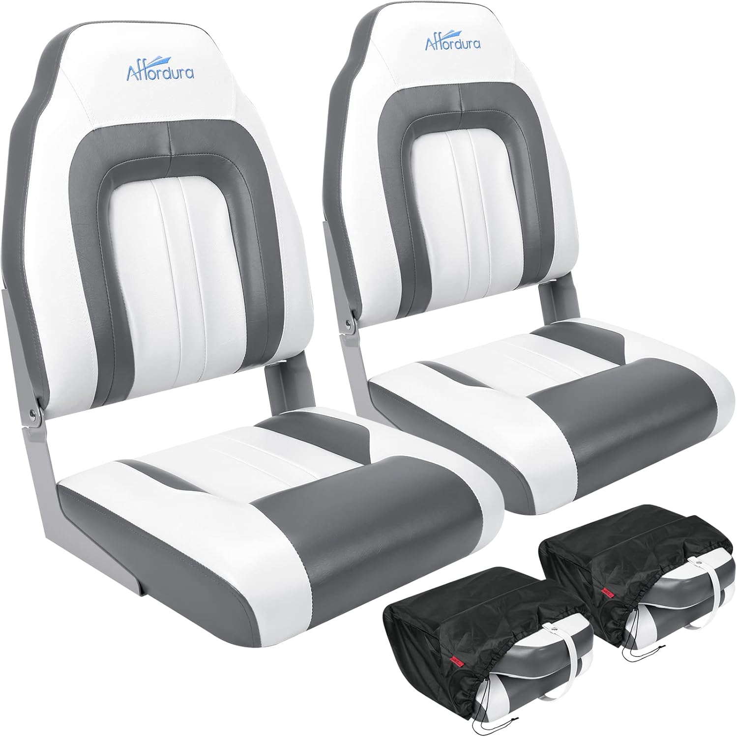 Affordura Boat Seat with Storage Bags for Comfort and Support