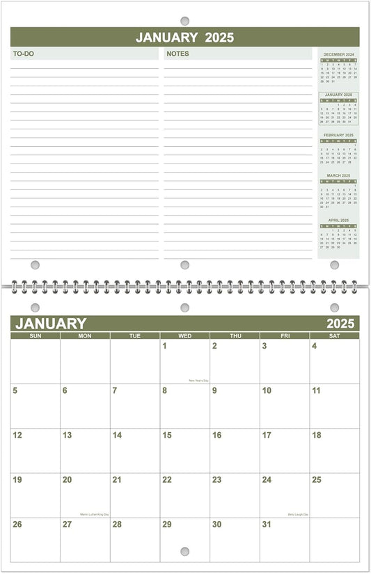 2025-2026 18M Calendar for 3 Ring Binder, Premium Paper, 8.5 x 11