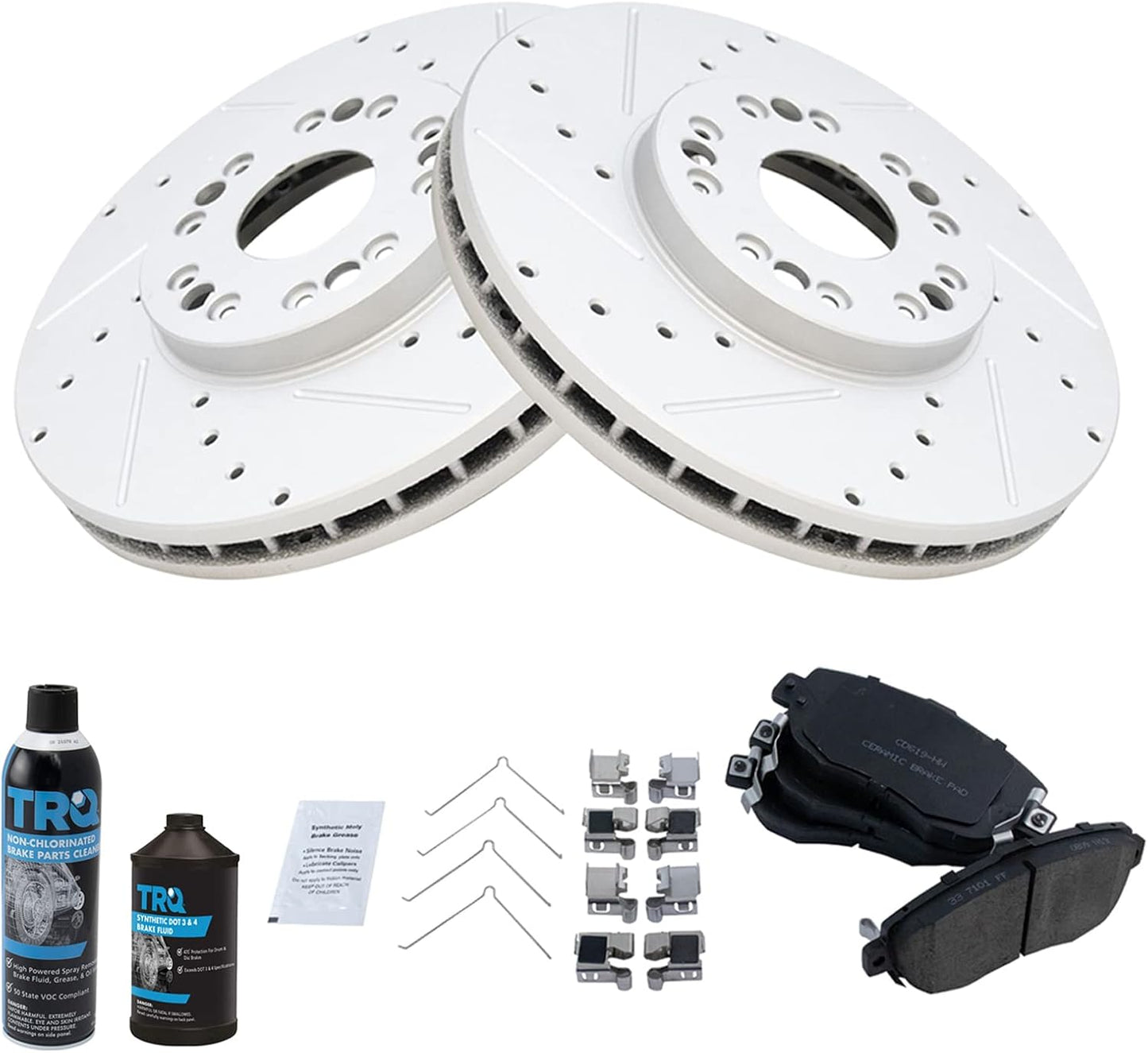 TRQ Front Brake Pad & Rotor Kit for Lexus GS300 & IS300
