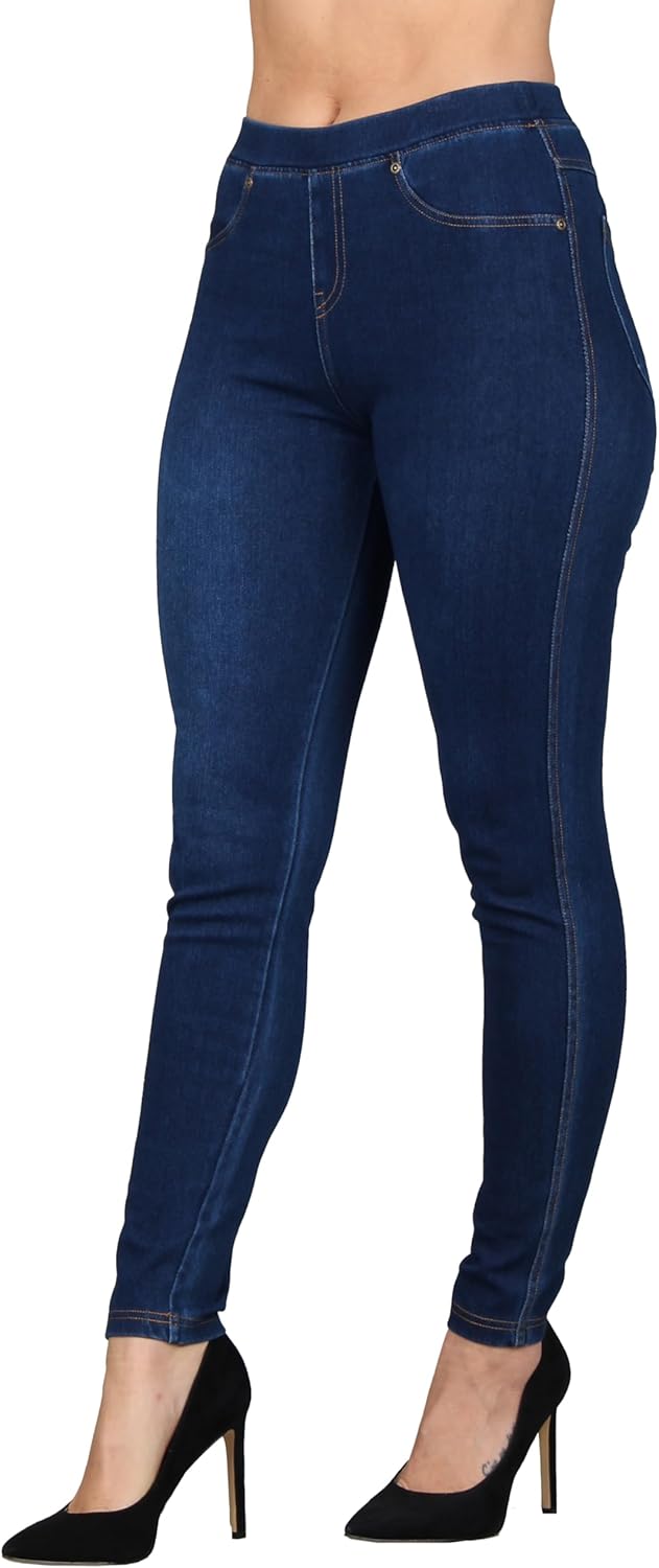 Lildy Women's Denim Jeggings with Premium 4-Way Stretch Fabric