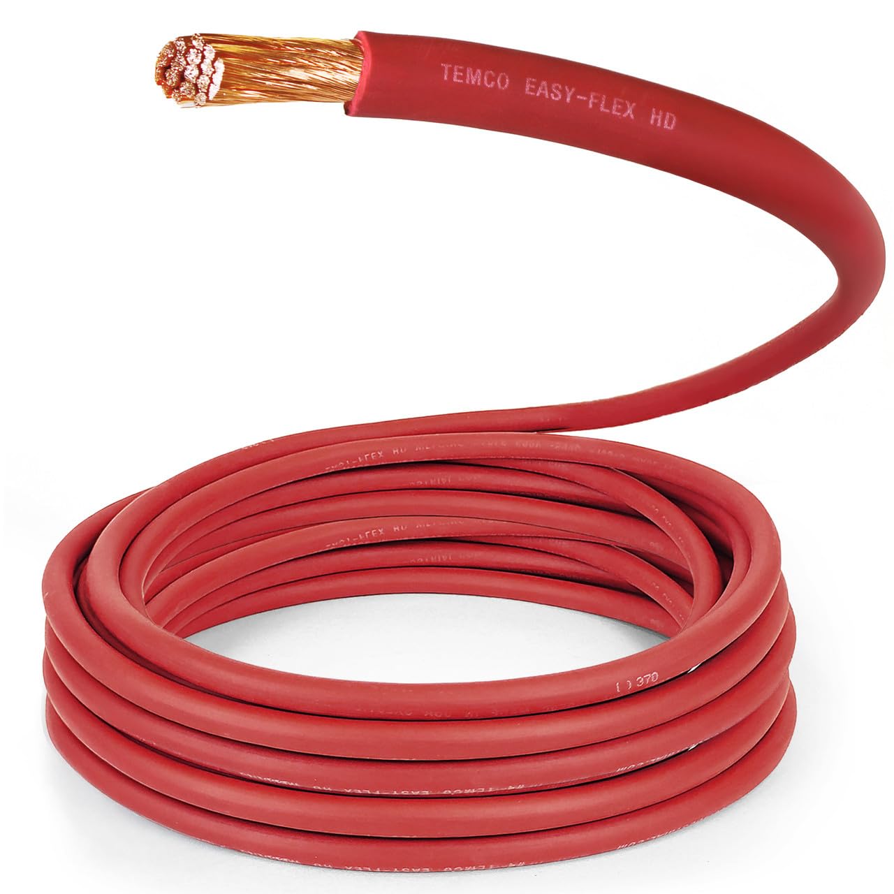 TEMCo 3/0 Gauge AWG 10 Ft Red Flexible Copper Welding Cable