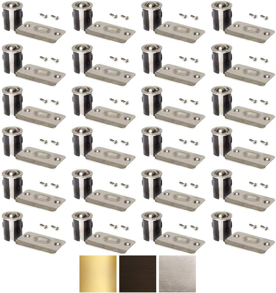 Brushed Nickel Closet Door Drive-in Ball Catch for Easy Use