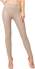 Conceited Luxe Leggings for Women - High-Rise Velvet & Vegan Leather